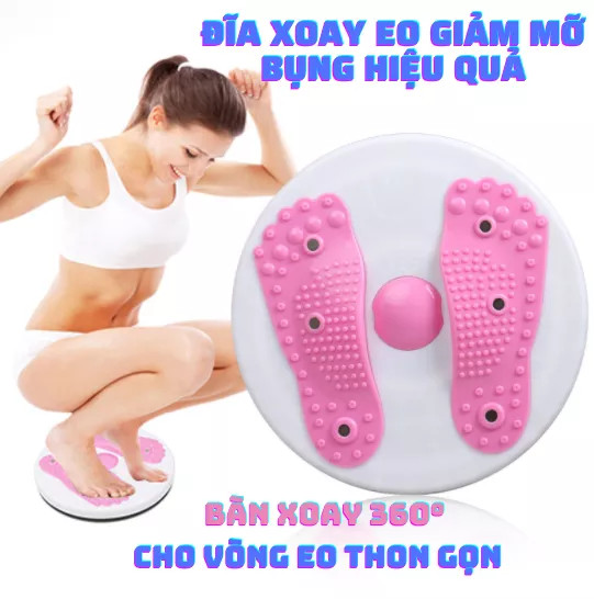 BÀN XOAY EO GIẢM MỠ BỤNG KIÊM MASSAGE CHÂN GIÚP LƯU THÔNG MÁU CỰC TỐT