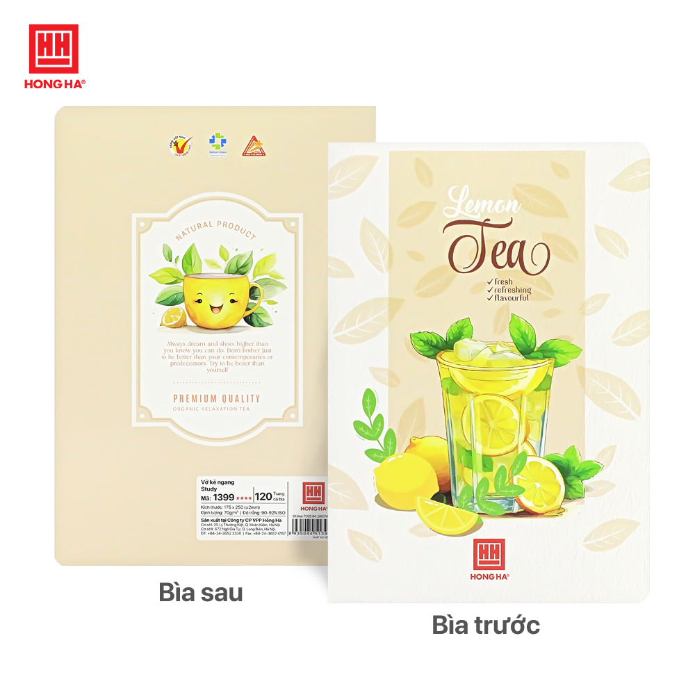 Lốc 5 Quyển Vở kẻ ngang 120 trang Study Keep Calm & Trà Chanh - 1399