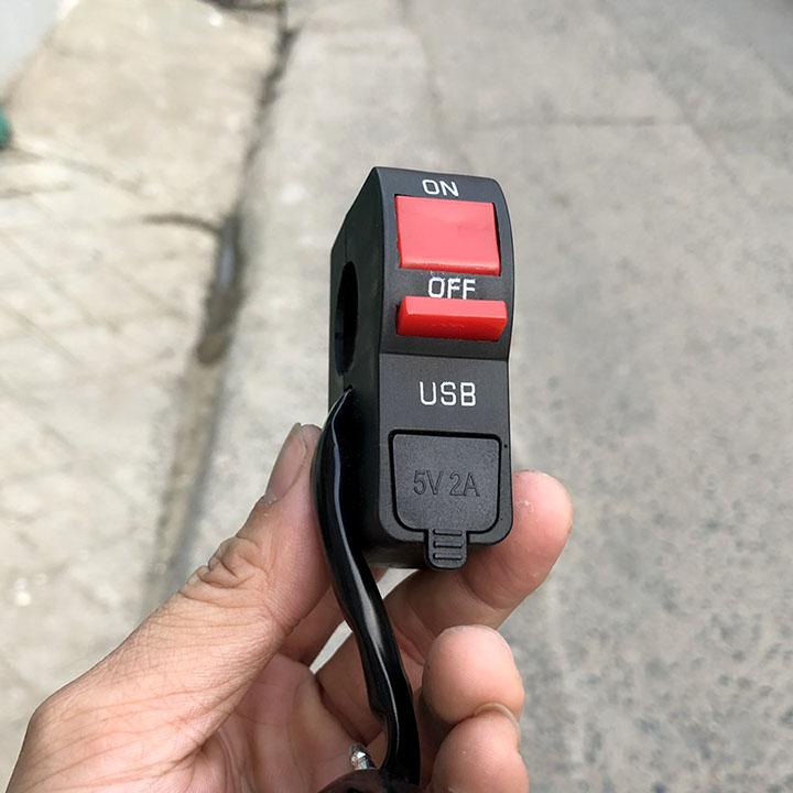 Công Tắc ON OFF Gắn Ghi Đông Kiêm USB [ 1 chiếc ]