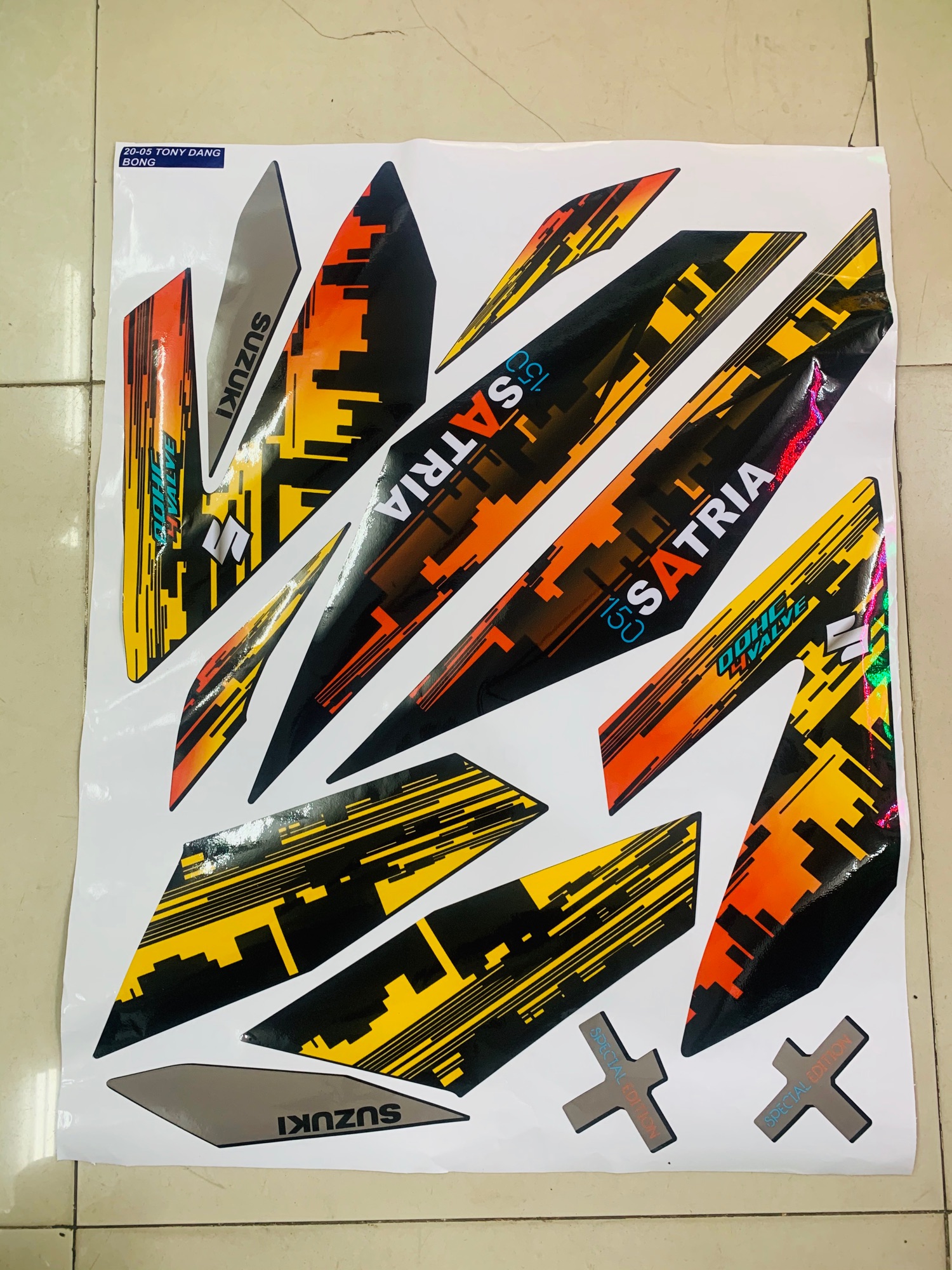 [HCM]Tem rời satria - raider fi hoàng hôn 3 lớp