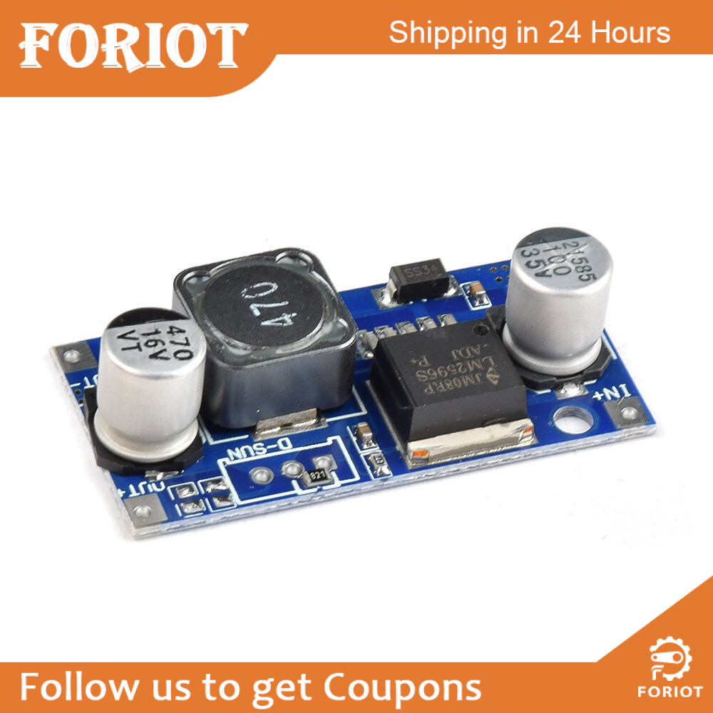 Foriot LM2596S DC-DC Step-down Power Module Regulator Board Buck Converter High Efficiency Voltage Regulator DIY Power Supply Step-down Module