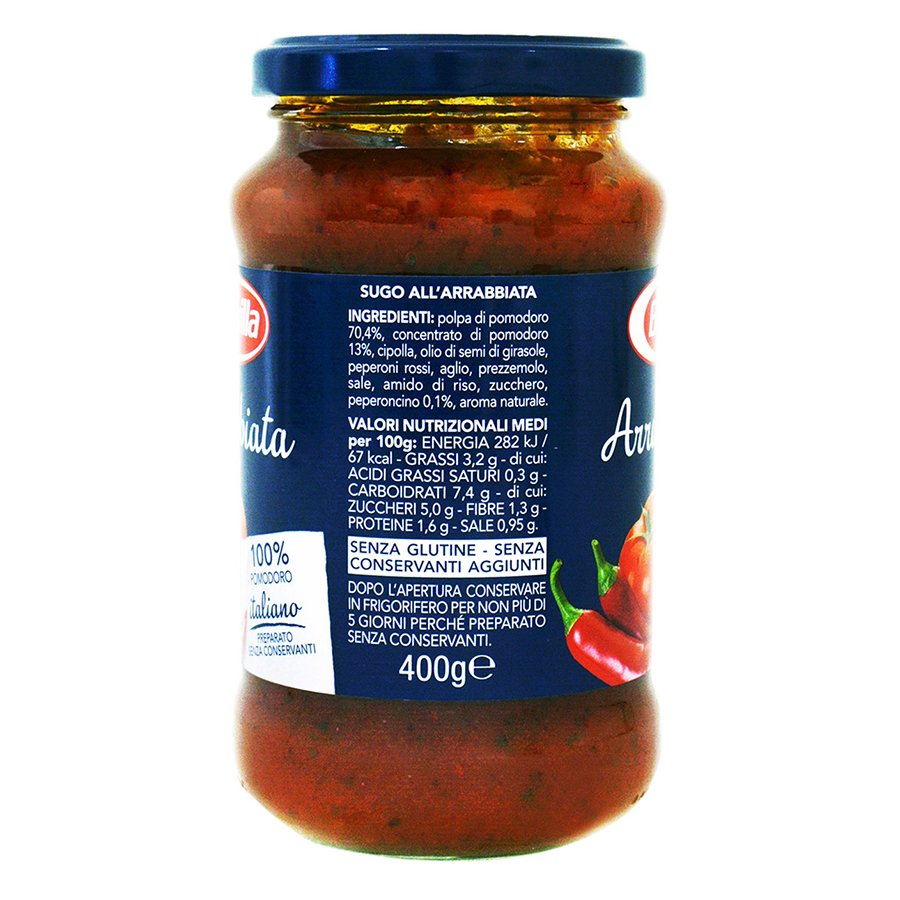 [400g - ARRABBIATA] XỐT CÀ CHUA ỚT [Italia] BARILLA Arrabbiata with Chilli Peppers (anm-hk)