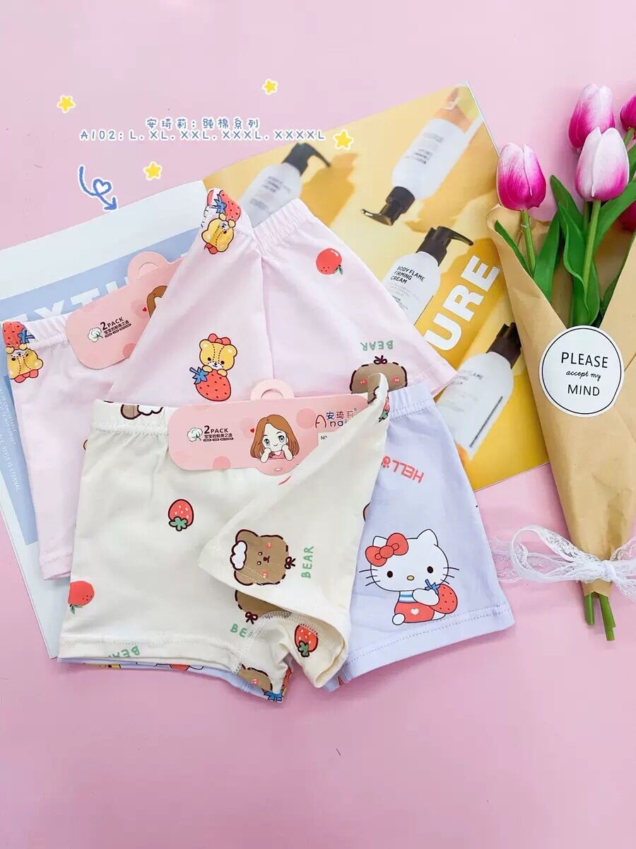 Set 2 quần chip đùi cho bé gái 10-40kg