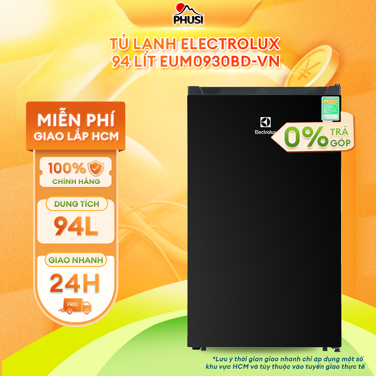 Tủ lạnh Electrolux 94 Lít EUM0930BD-VN - HÀNG CHÍNH HÃNG]