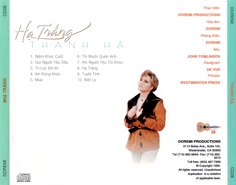 Bộ 08CD ca nhạc do Thanh Hà thể hiện