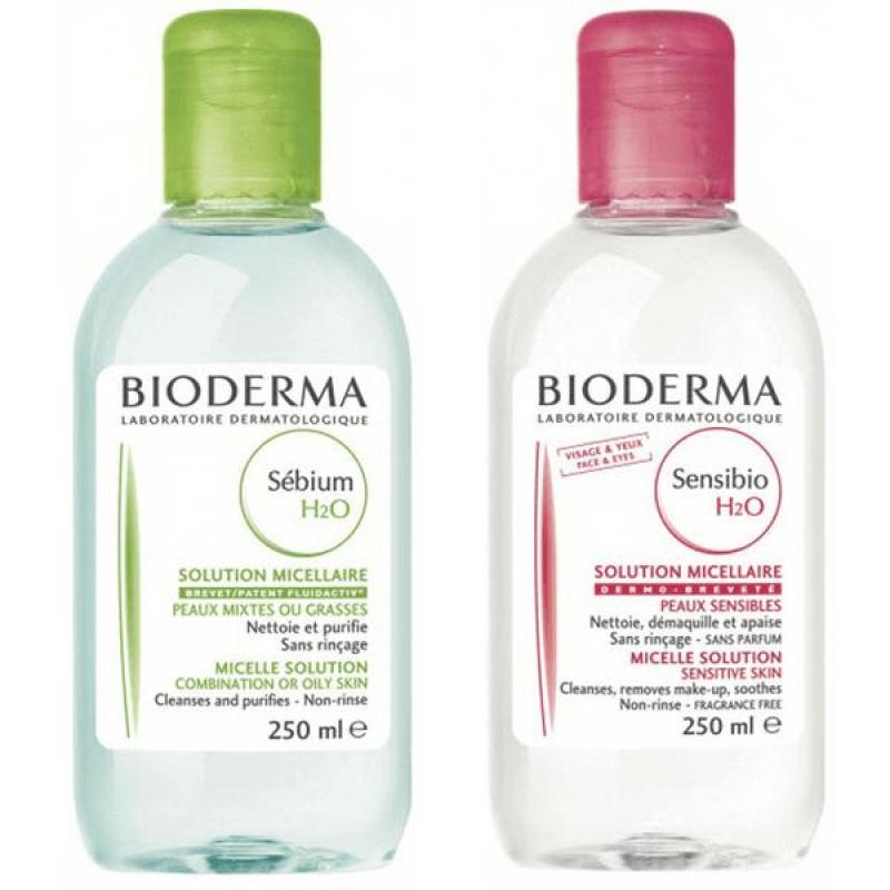 Nước Tẩy Trang Bioderma H2O loại bỏ hết sạch bụi bẩn, lớp trang điểm trên da 500ml - Hồng - Xanh ( Có 2 Màu Để Khách Chọn)