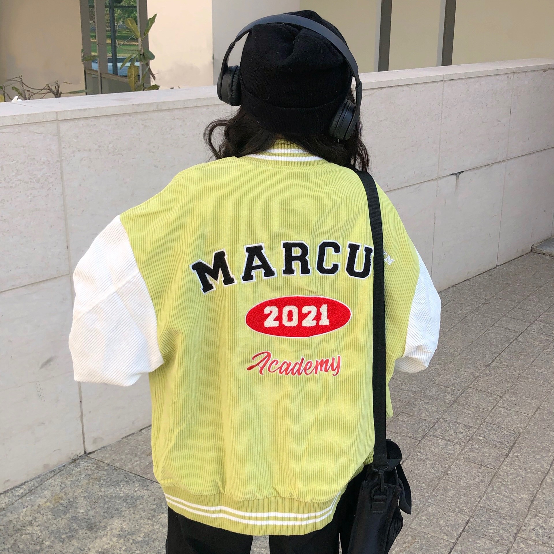 Academy bomber màu xanh lá