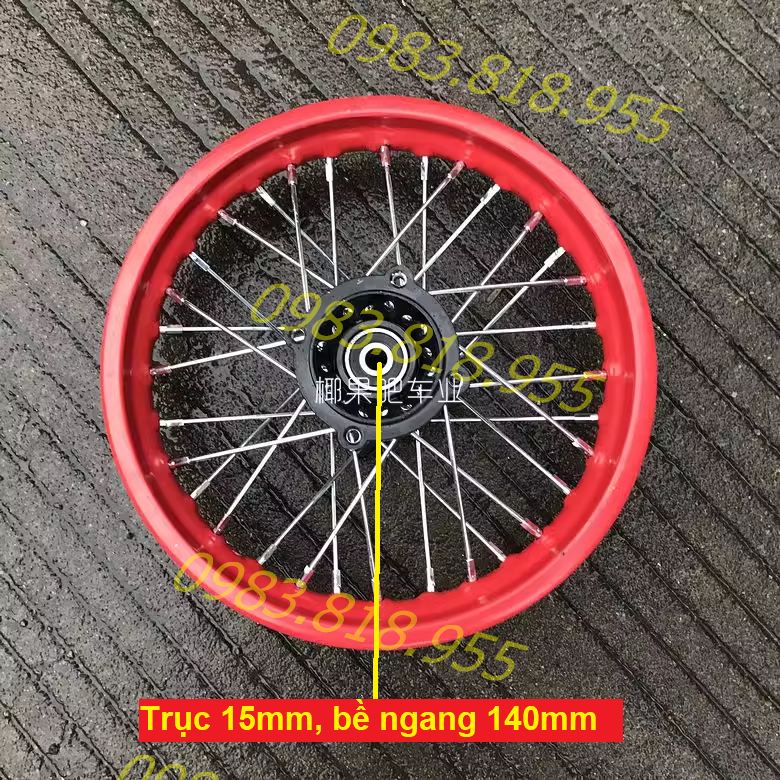 Vành bắt căm chế xe 14 inch ( vừa lốp xe Airblade)