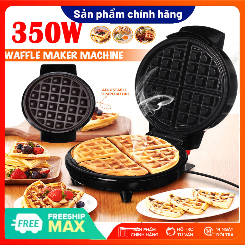 Máy làm bánh waffle máy nướng bánh dash - chống dính cao cấp - máy làm bánh quế/bánh kẹp waffle mini - máy tự làm bánh bằng điện dễ vệ sinh.