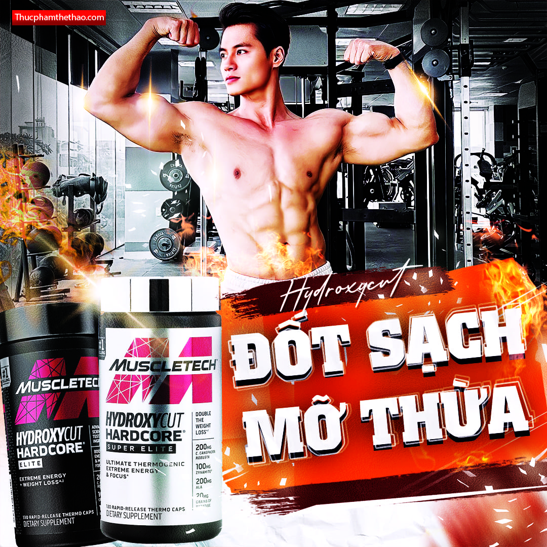 Viên Đốt Mỡ - Giảm Cân Hydroxycut Hardcore Elite (120v) - Hàng Chính Hãng Muscletech