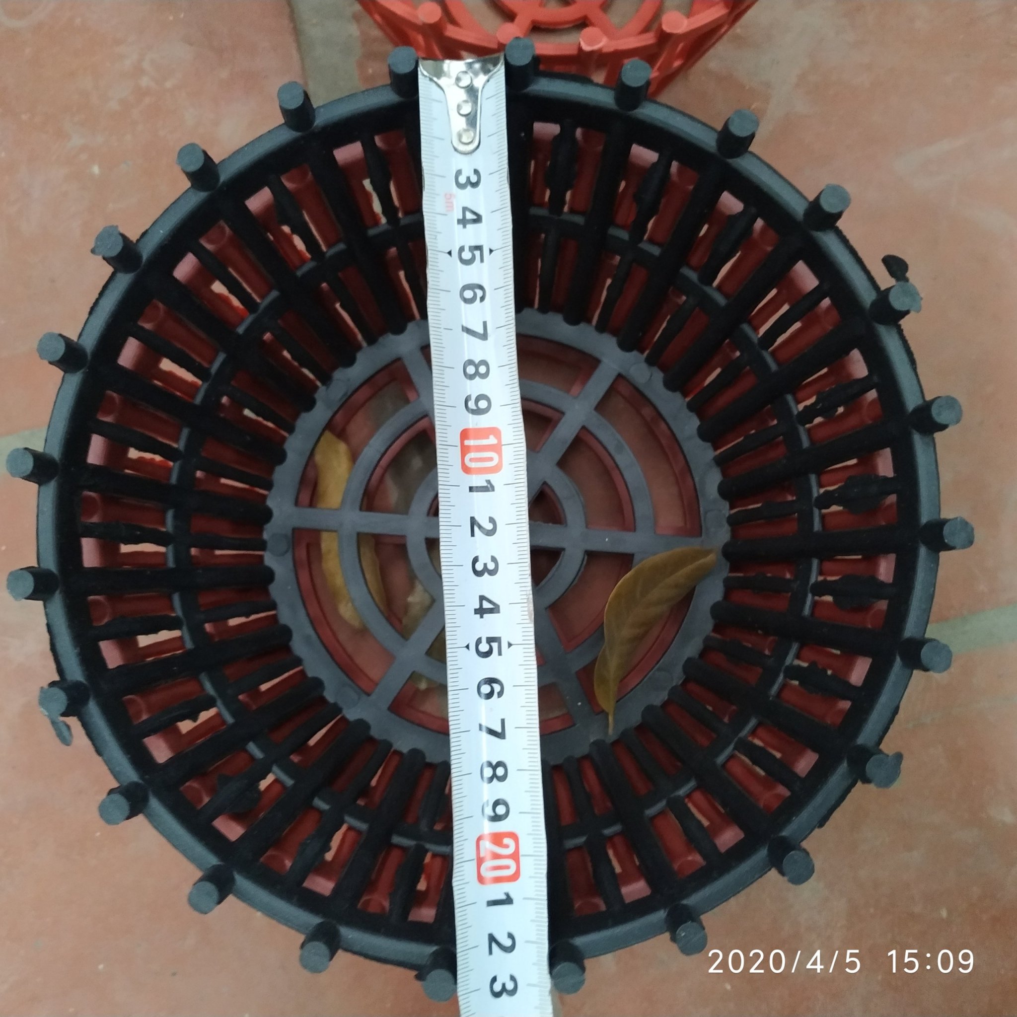 Chậu nhựa trồng lan có nan phụ phi 20cm
