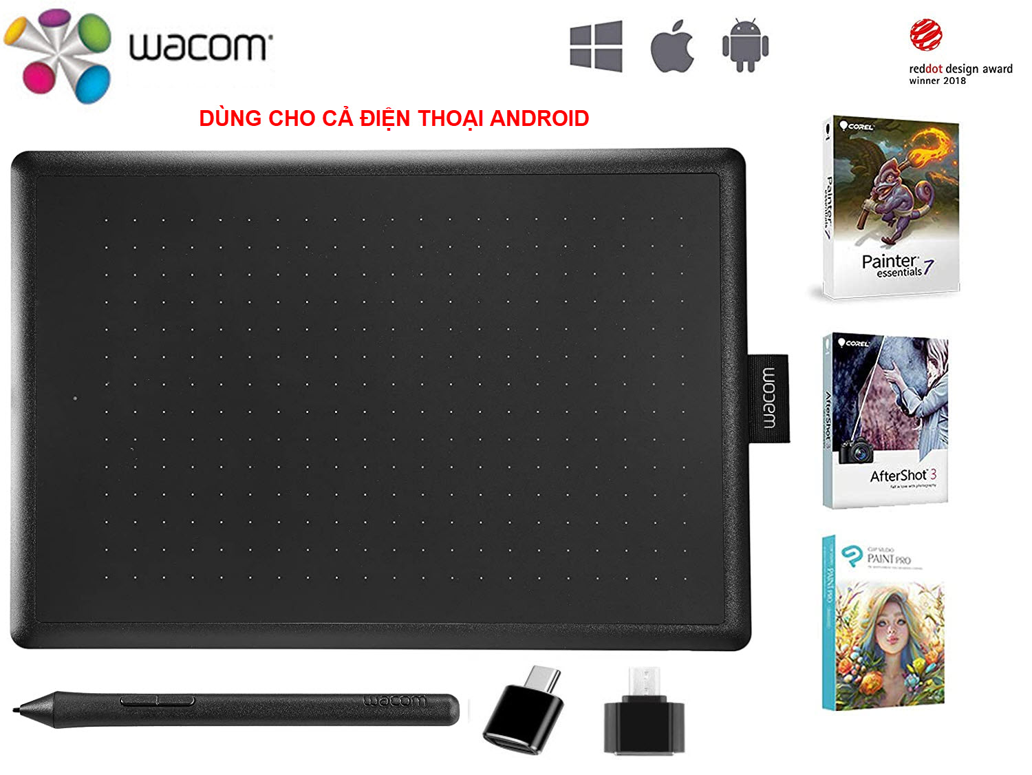 Bảng vẽ Wacom CTL cho điện thoại Android: Tận dụng tối đa khả năng sáng tạo của bạn với bảng vẽ Wacom CTL cho điện thoại Android. Bảng vẽ này đảm bảo tính năng cảm ứng nhạy, độ chính xác cao và tính năng đa nhiệm tuyệt vời. Với phần mềm tương thích và tính năng tuỳ chỉnh linh hoạt, bạn sẽ có thể tạo ra những tác phẩm vẽ độc đáo chỉ trong vài phút. Hãy xem hình ảnh sản phẩm để biết thêm chi tiết.