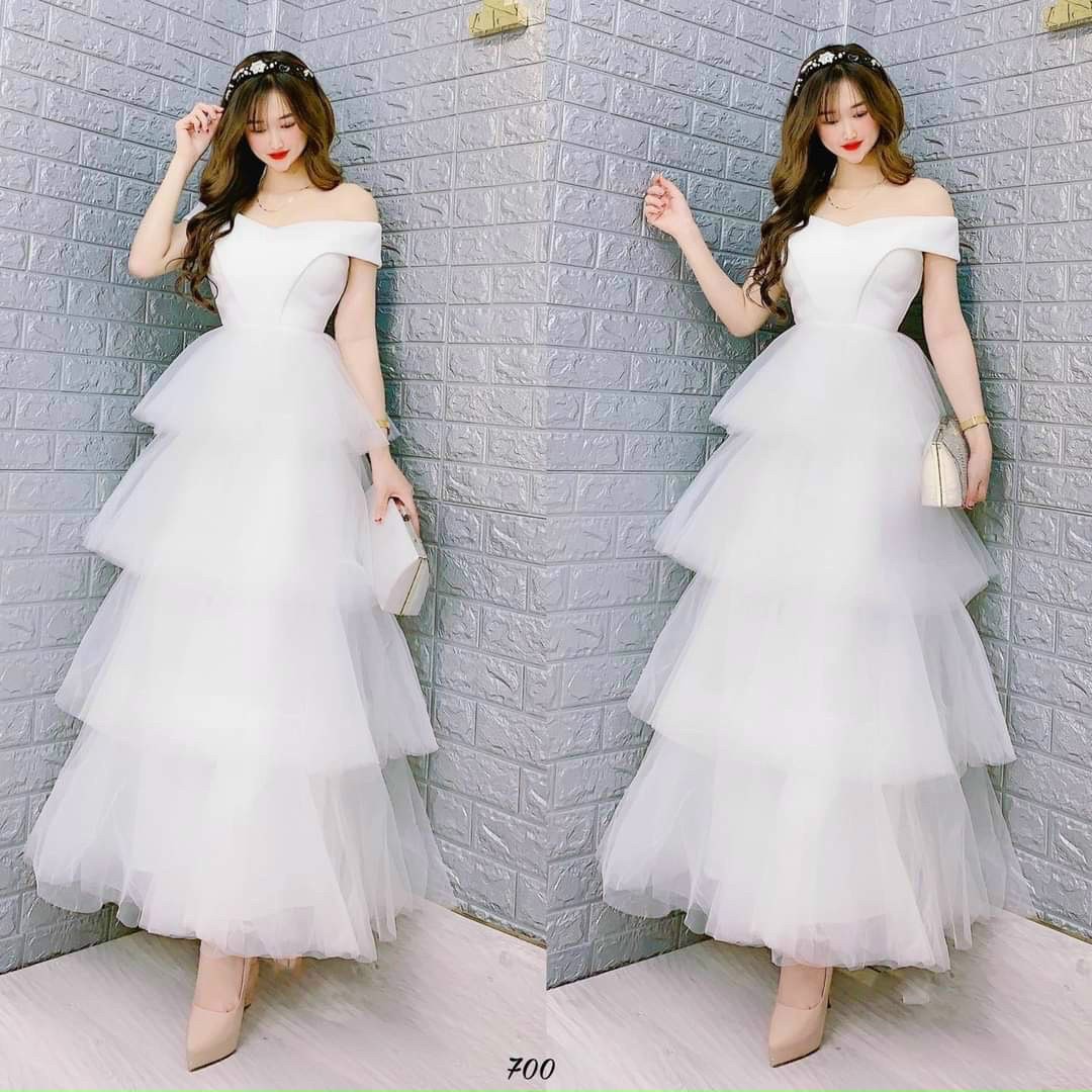 ĐẦM MAXI TRỄ VAI TẦNG