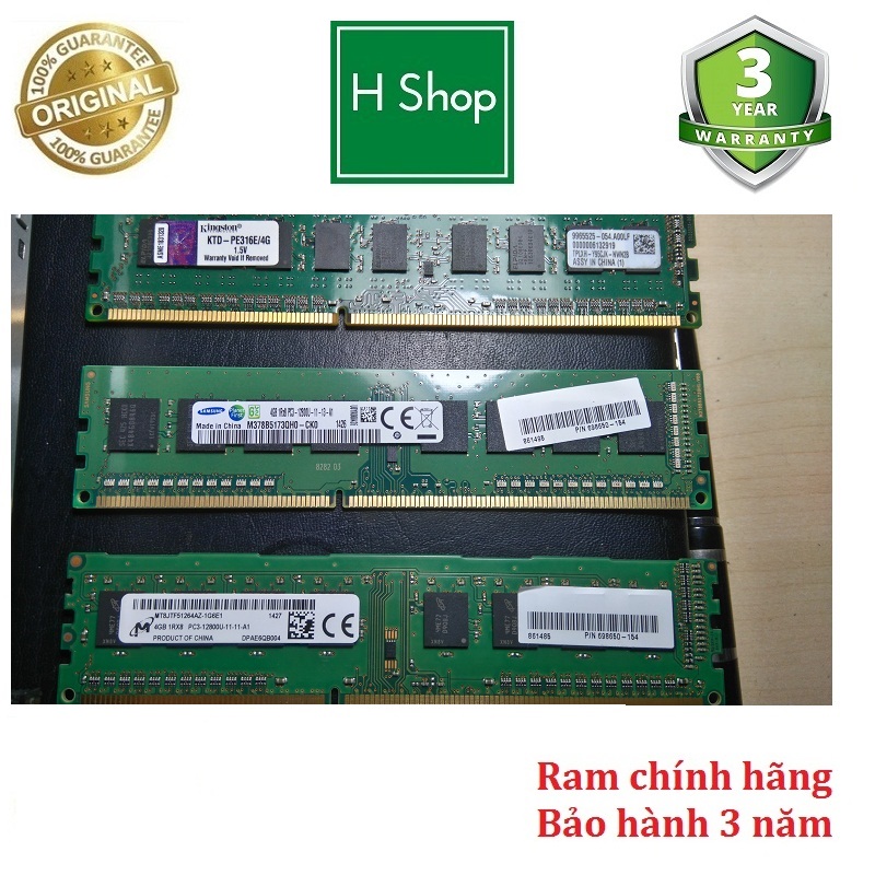 Ram PC DDR3 (PC3) 4Gb bus 1600 - 12800U bảo hành 3 năm