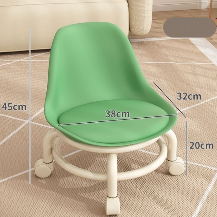NianMiao Creative Board Stool for Kids with Swivel Wheels and Backrest