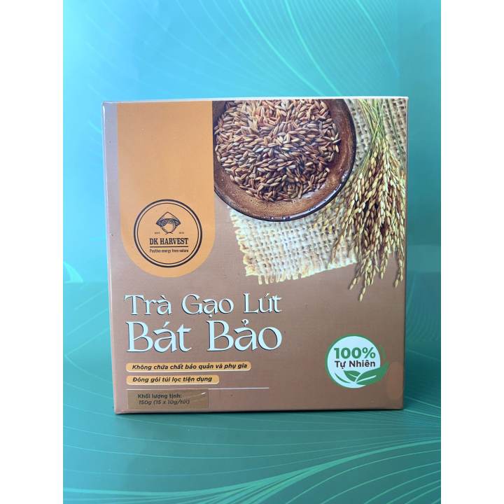 Trà Gạo Lứt Bát Bảo 8 vị DK Harvest hộp 150g(15 túi lọc), Trà Thanh Nhiệt Mát Gan Lành Tính, Điều Hòa Giấc Ngủ - Hình ảnh 7