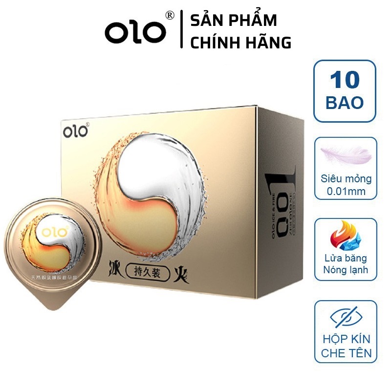 Bao cao su kéo dài thời gian olo 001 lửa băng hộp 10 bcs