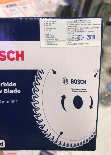 Lưỡi cắt gỗ Bosch 110x1.8/1.1x20mm 30T(chính hãng)