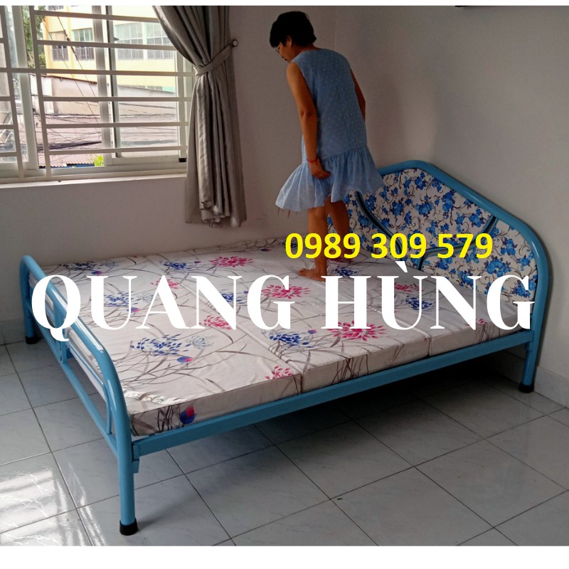 [HCM]GIƯỜNG SẮT ỐNG TRÒN NGANG 1M6 CAO CẤP HCM
