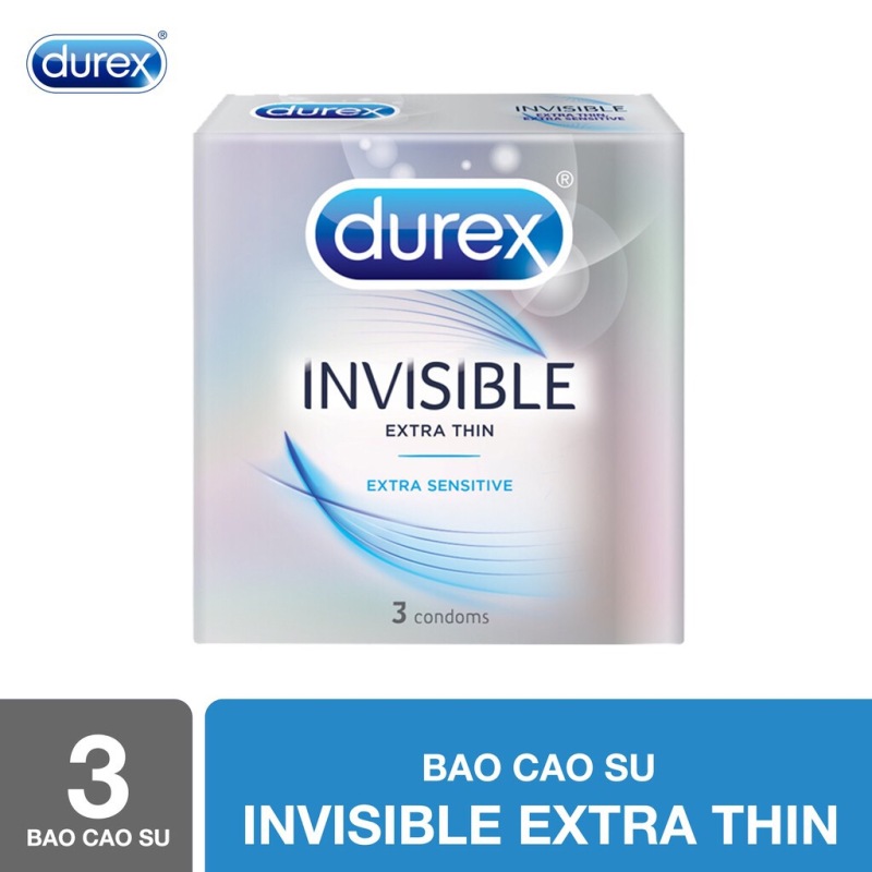 Bao cao su Durex Invisible 3Pcs - Sản phẩm CHÍNH HÃNG cao cấp