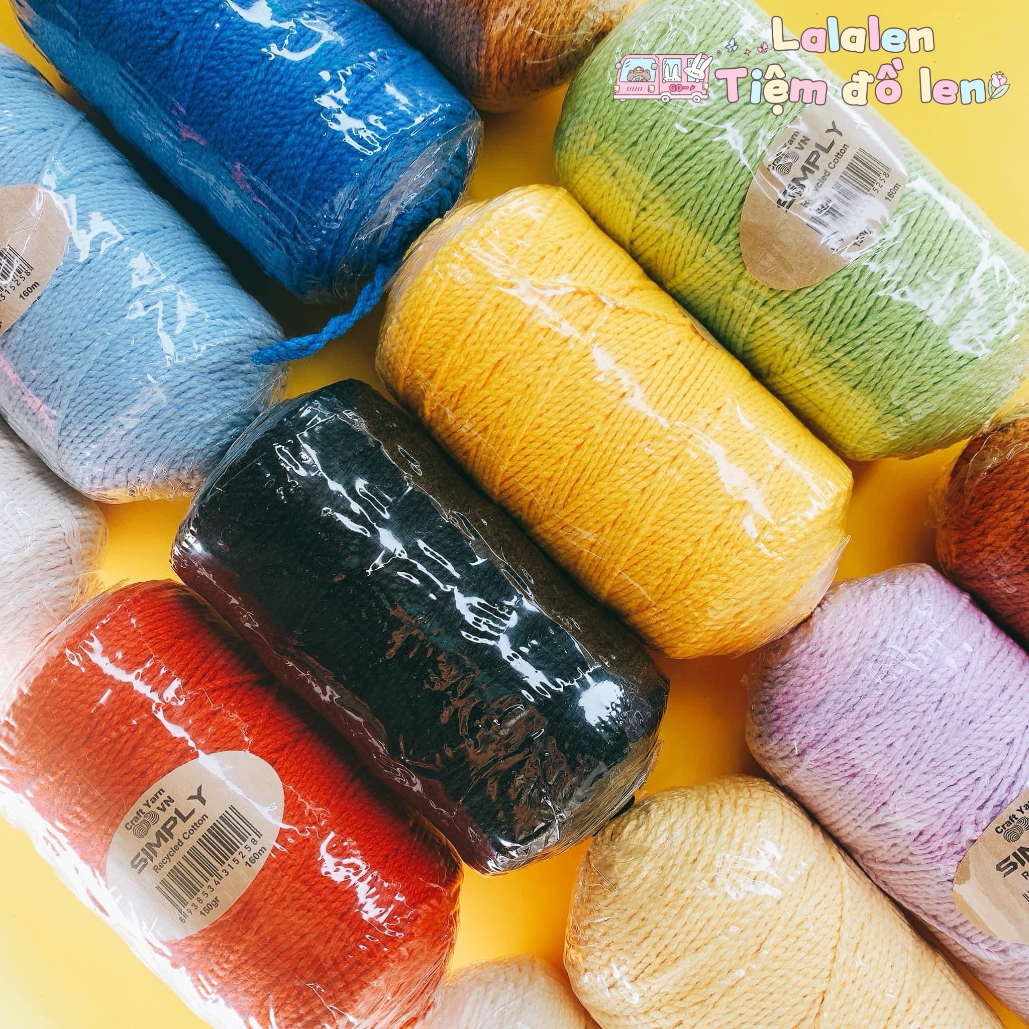 Sợi SIMPLY Recycled Cotton - Cuộn 150gr