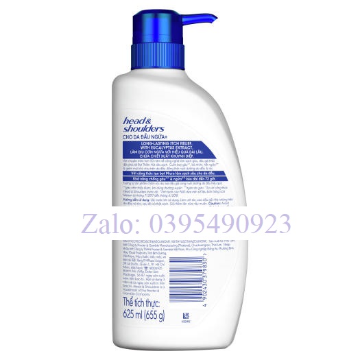 Dầu Gội Head&Shoulders Da Đầu Ngứa - 625ML (Mẫu Mới Date 2025)