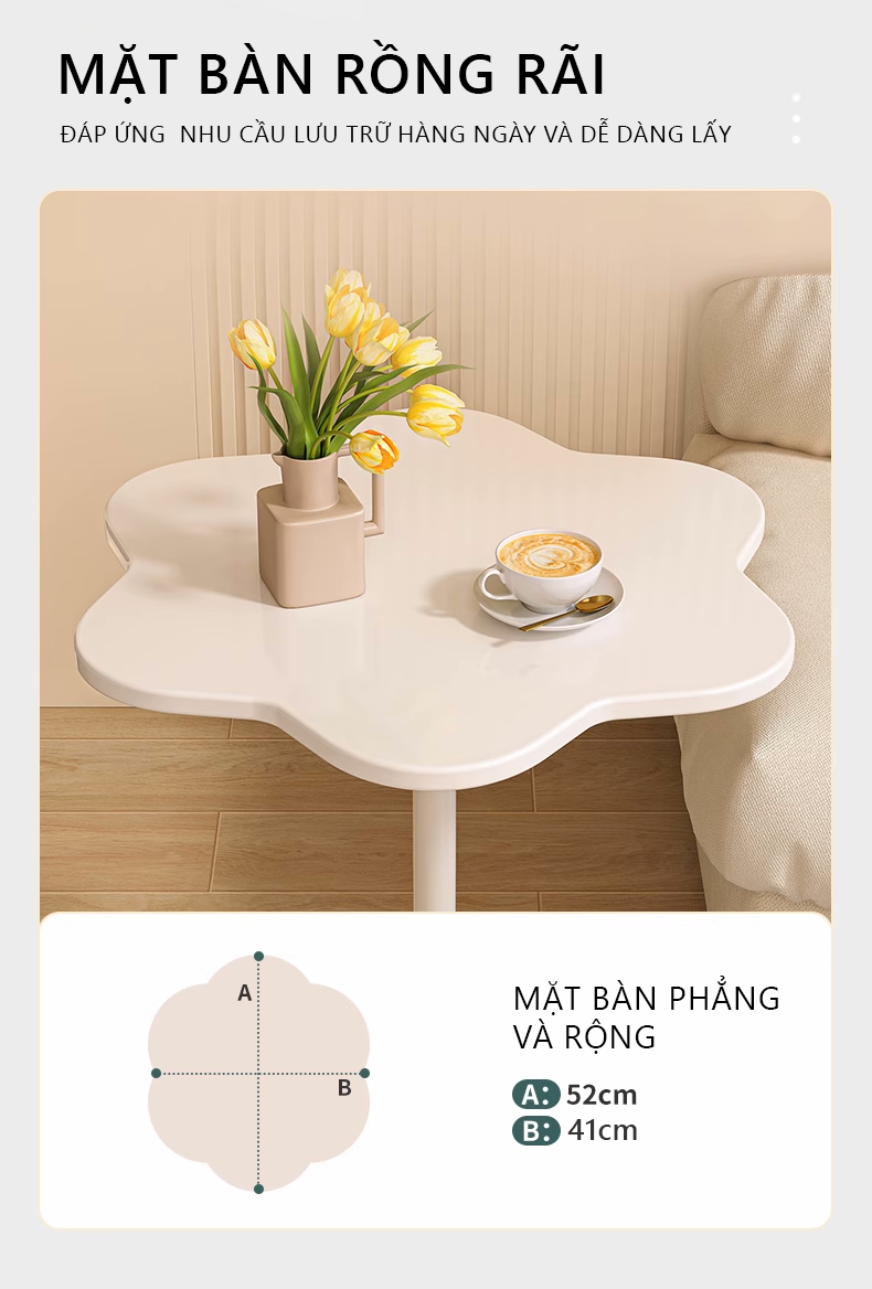 Bàn trà Decor, Bàn cà phê chân sắt hình bông hoa - GM111