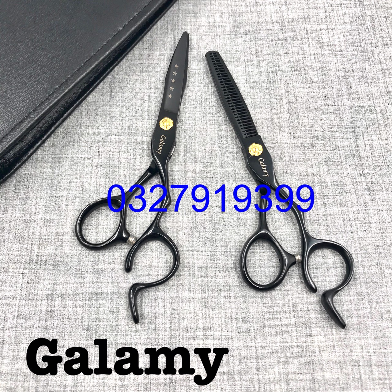 Kéo cắt tóc Nhật Galamy đen 5 sao 6.0