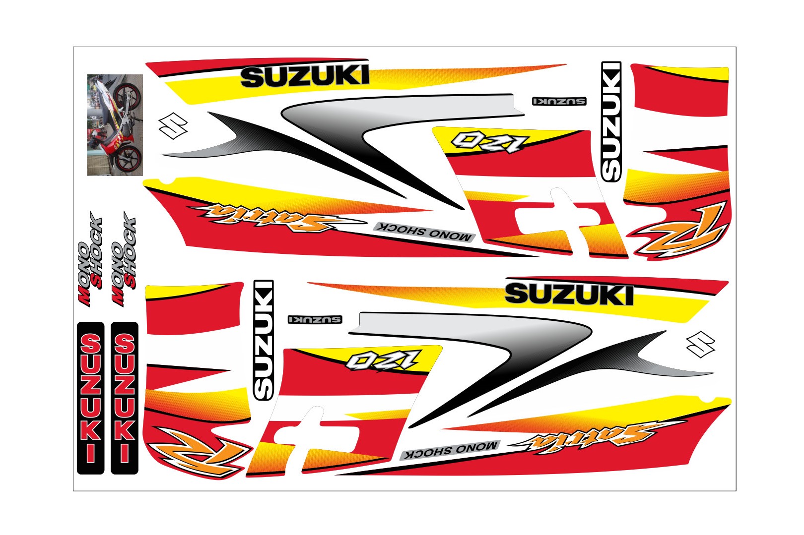 Tem rời suzuki satria 120 2000 mẫu chữ R