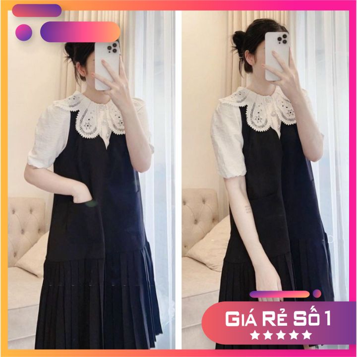 Đầm bầu tiểu thư thiết kế sang chảnh- đầm bầu xuông chất mát thoải mái đi làm đi dự tiệc