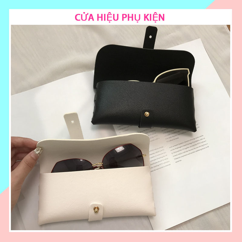 Bao da đa năng dùng để đựng kính, điện thoại, có thể dùng thay ví đựng tiền, chất liệu da PU cao cấp