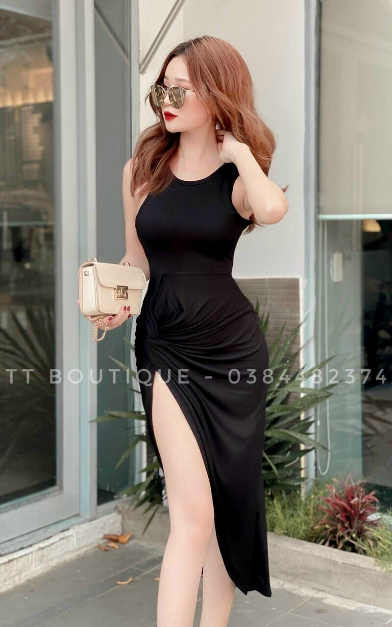 [FREESHIP MAX + HOÀN TIỀN MAX 15%] ĐẦM THUN BODY XẺ TÀ XOẮN TÙNG ( CÓ MÚT NGỰC)