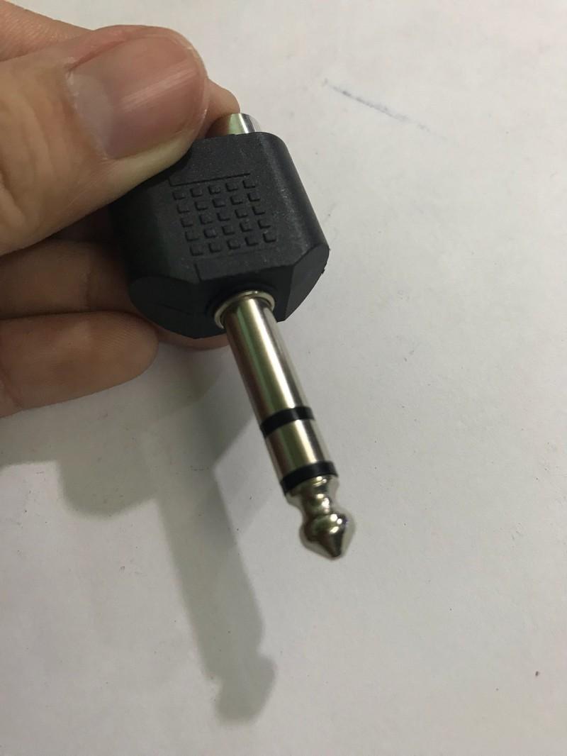 COMBO 2 Đầu chuyển JACK 6.5 ly ra 2 bông sen cái RCA
