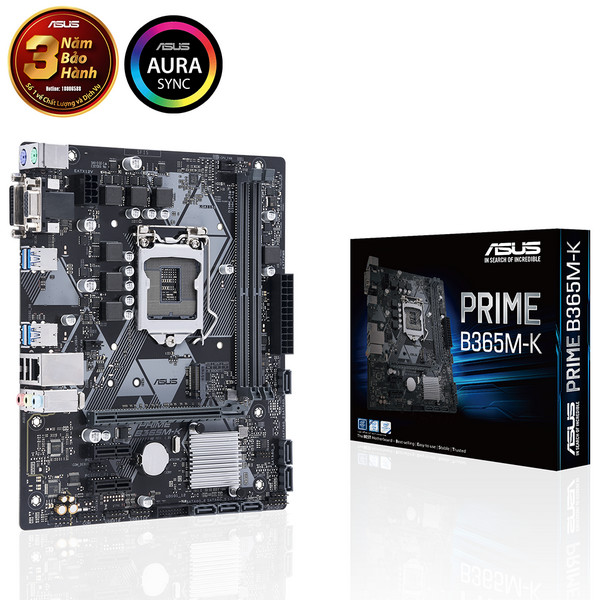 Mainboard Asus Prime B365M-K (Intel B365, LGA 1151, M-ATX, 2 khe RAM DDR4) - Đã Qua Sử Dụng
