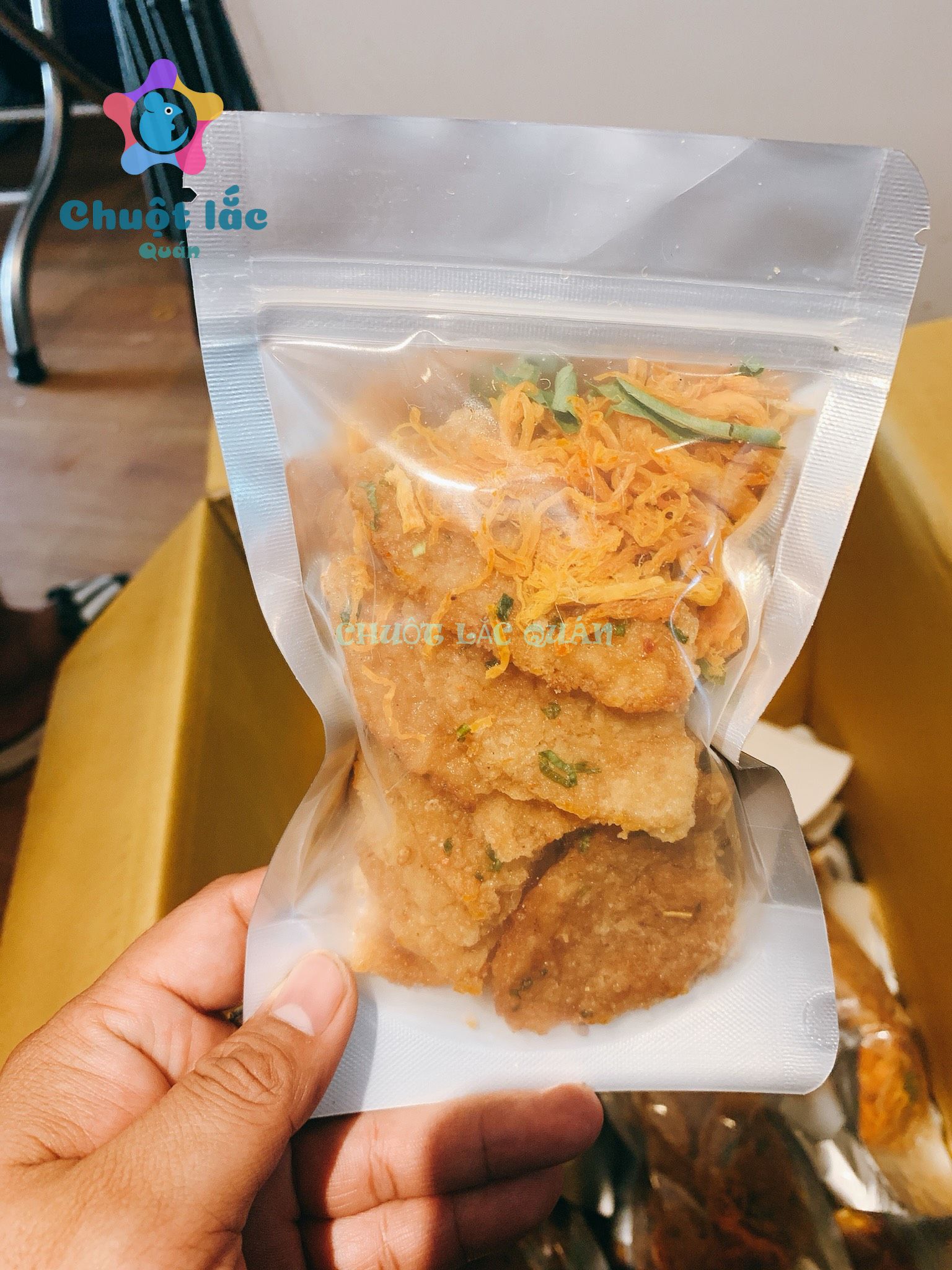 [HCM]Đồ ăn vặt cơm cháy lắc khô gà túi zip 100gr
