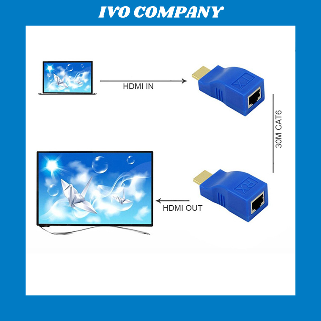Bộ Chuyển Đổi HDMI Sang LAN 30m RJ45