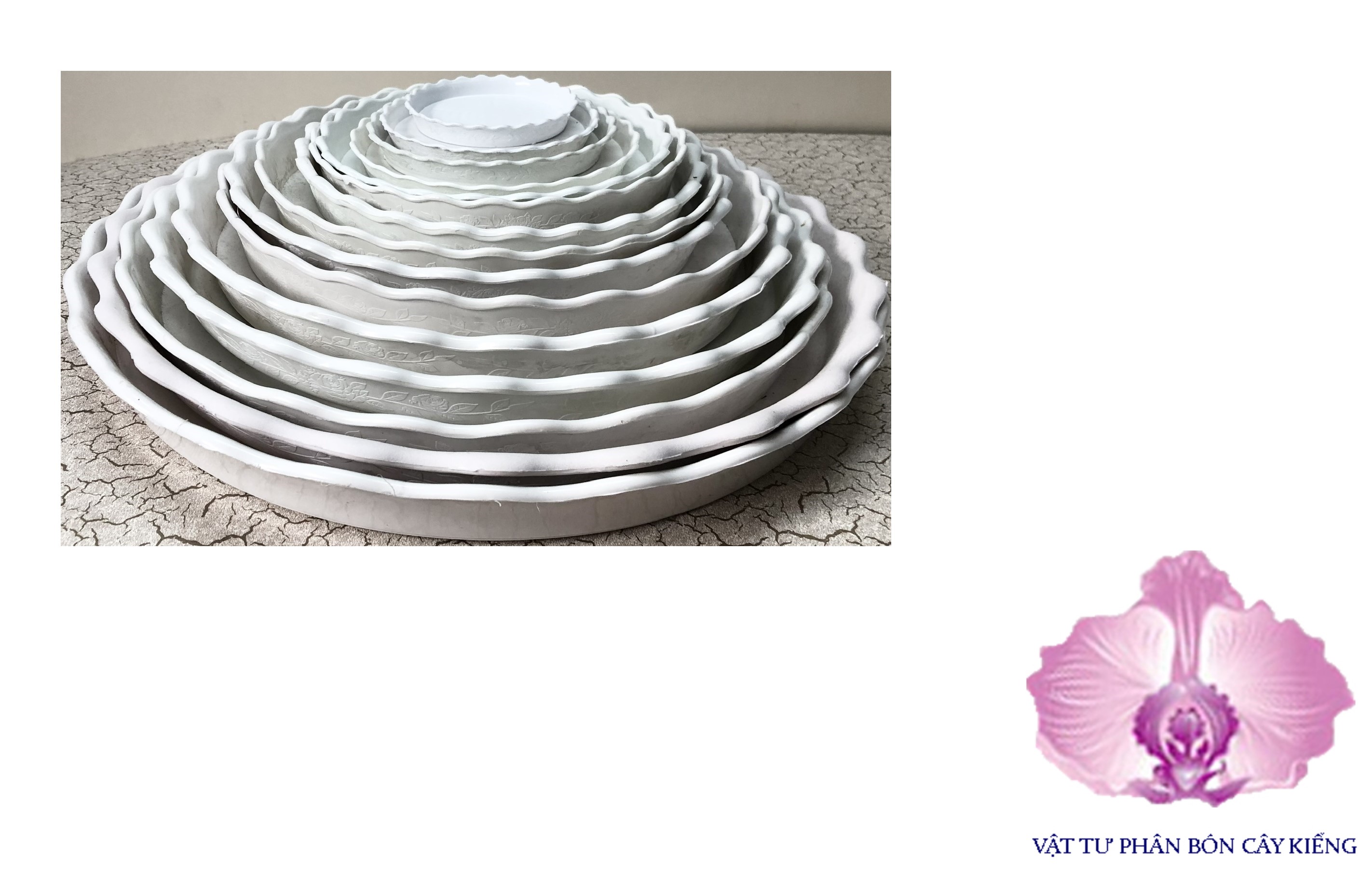 Đĩa lót chậu tròn khía 22cm - #052D#