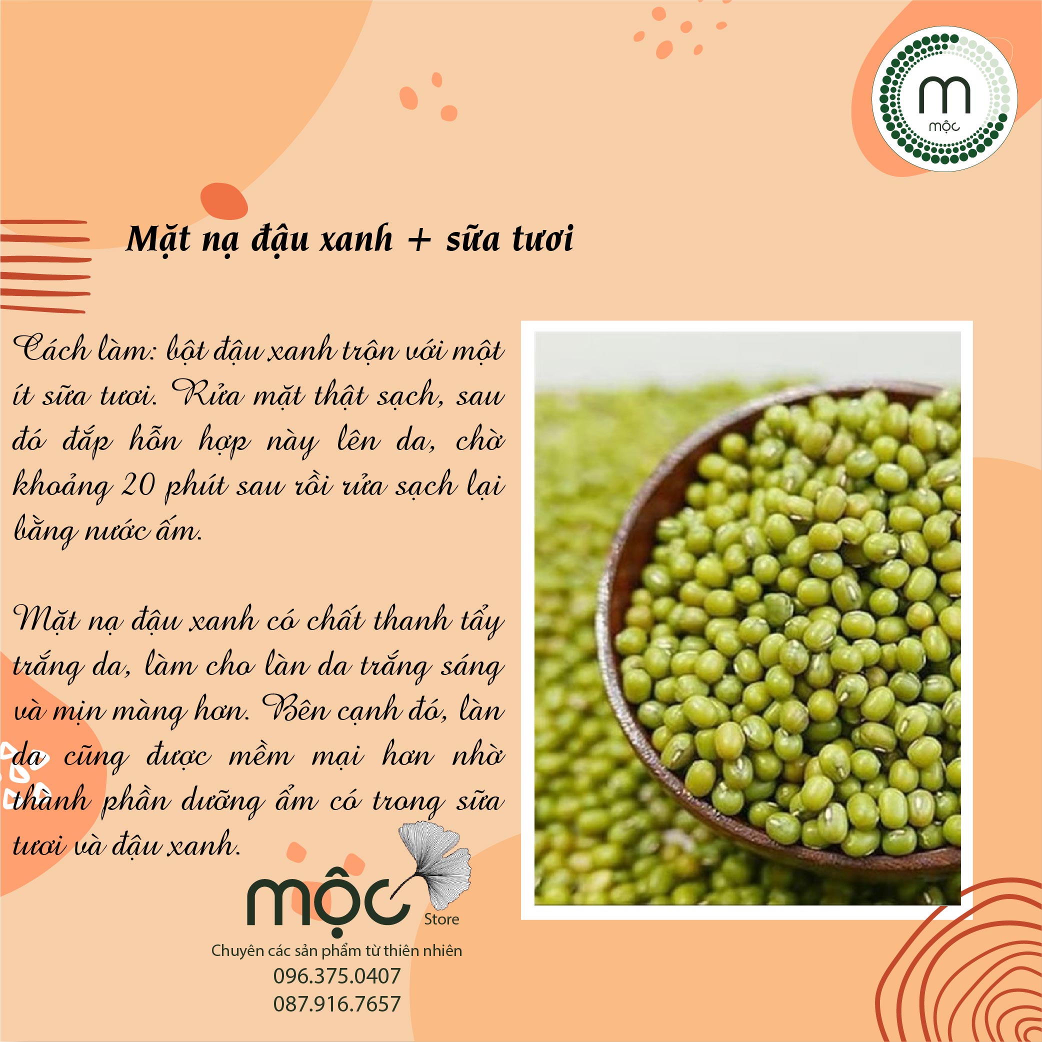 Bột đậu xanh nguyên chất đắp mặt nạ MỘC - làm mờ nám, tàn nhang, tẩy tế bào chết, giảm mụn túi dùng thử 10g, chai 100ml và 200ml handmade