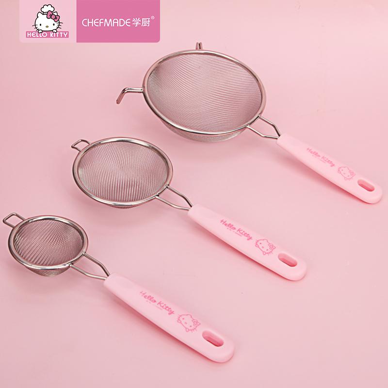 Hello Kitty (Hello Kitty) Được Ủy Quyền Chính Hãng Thép Không Rỉ Cầm Tay Rây Bột Chefmade Chef Made