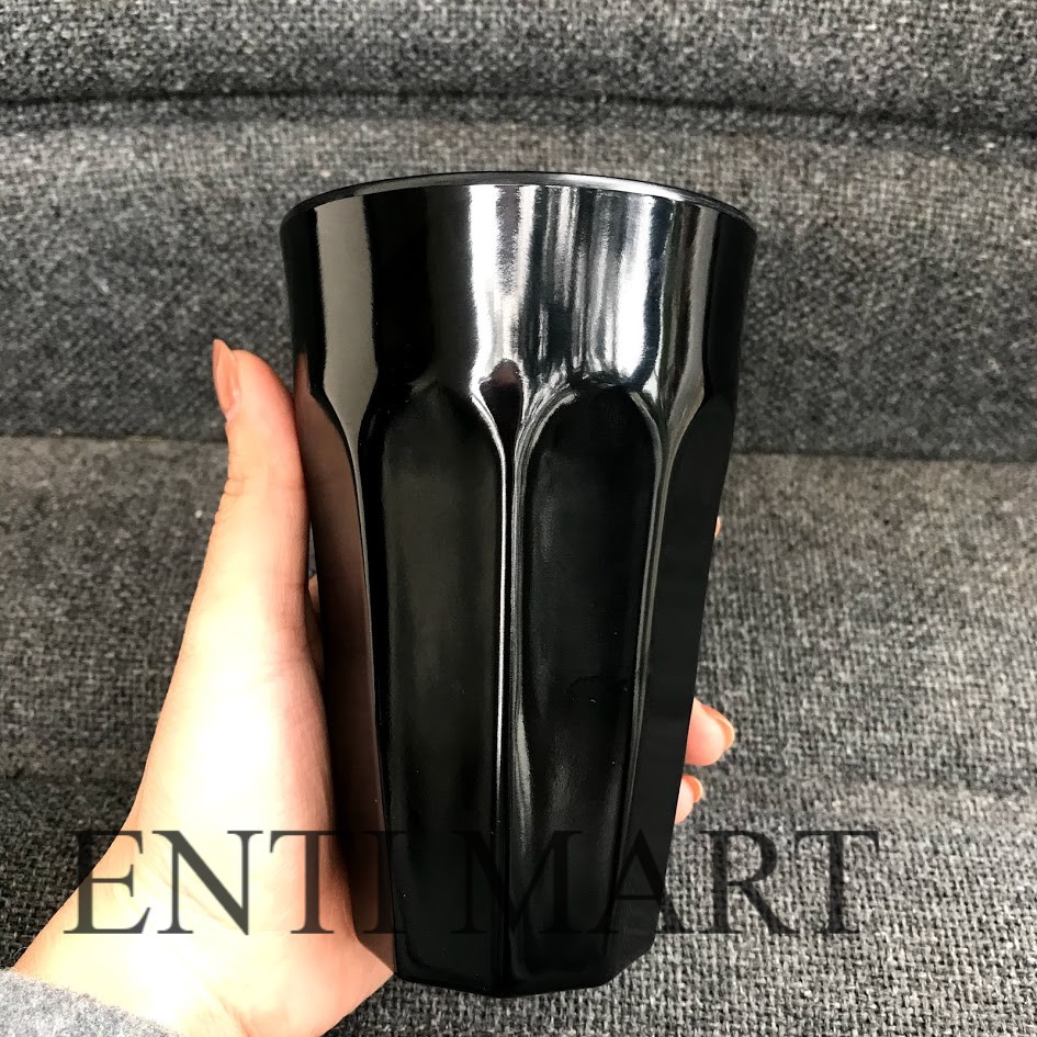 Ly nhựa Melamine vân đá kiểu sọc cao 13.3cm