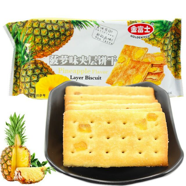 Bánh Quy Nhật Vị Thơm Pineapple Layer Biscuit (Gói 140g)