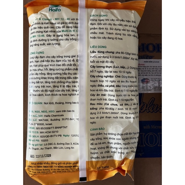 1KG PHÂN KALI NITRAT-MULTI K HAIFA(DO THÁI) 13-0-46 KNO3