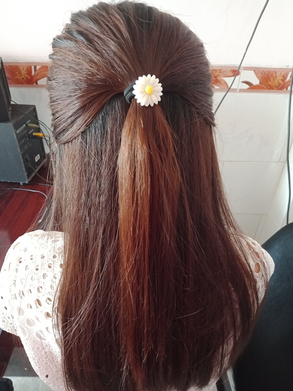 CỘT TÓC HOA CÚC TRẮNG [ SET 5 CÁI ]