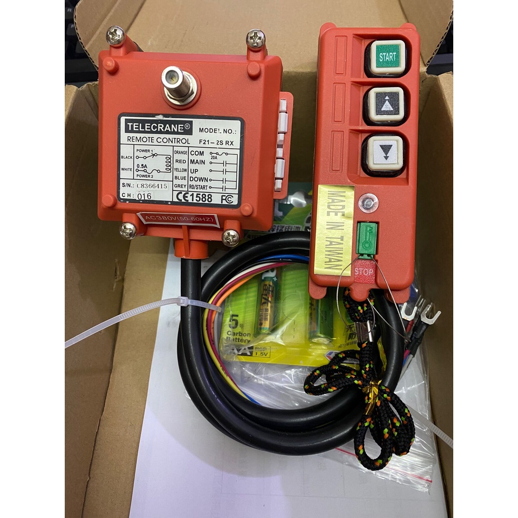 Điều khiển từ xa f21-2s, 220v/380v cho cẩu trục, tời điện -telecrane