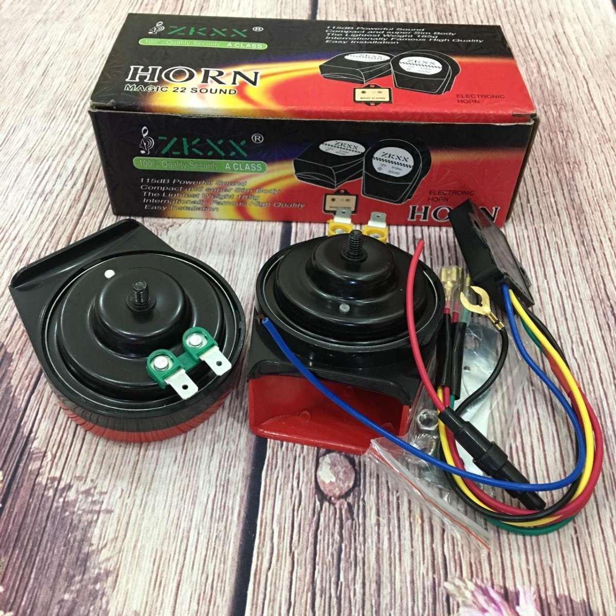 Còi ngân HORN với 2 chế độ ngân tiếng ngắn tiếng dài vui tai cho xe máy ô tô TẶNG KÈM CÔNG TẮC