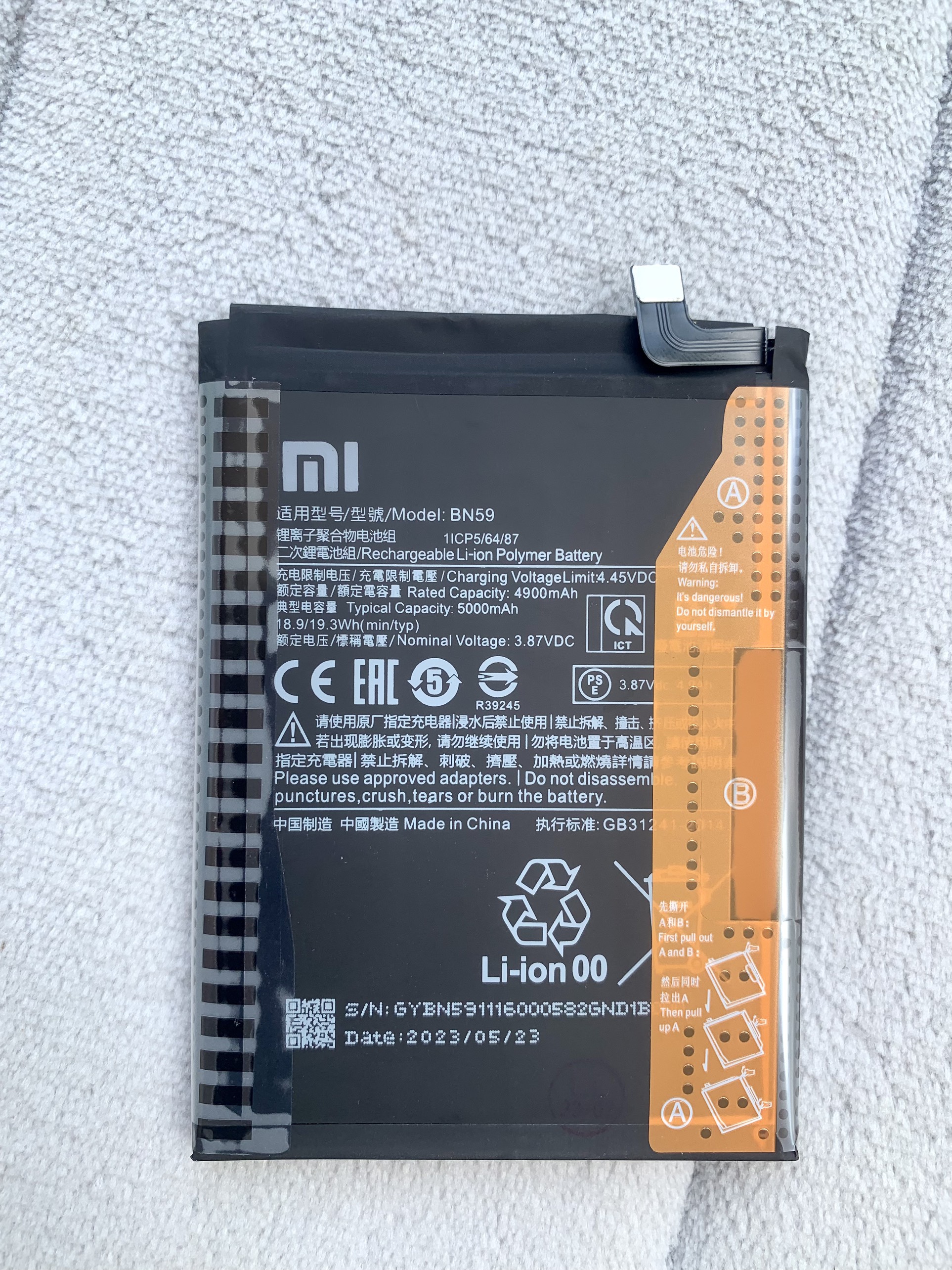 Pin điện thoại Xiaomi Redmi Note 10 / Note 10S (BN59) mới