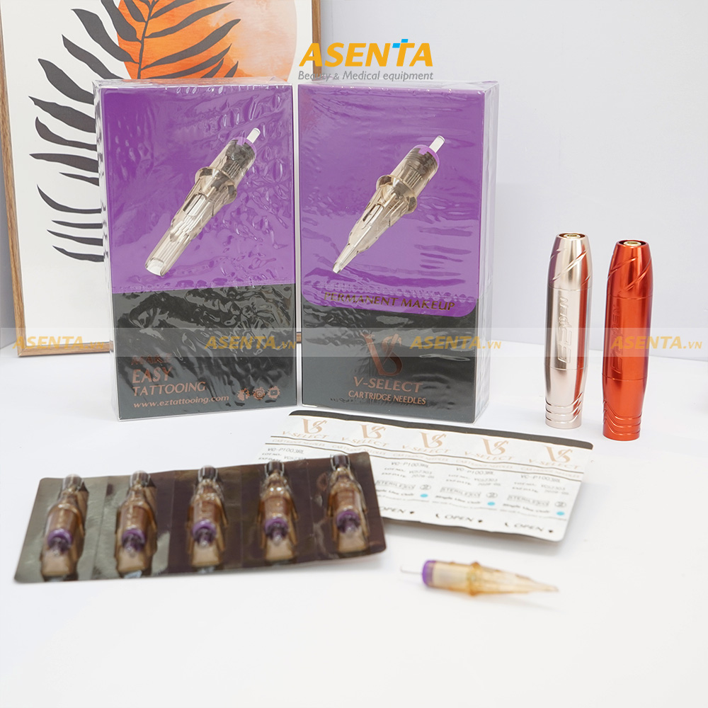 [Lẻ 5 kim] Kim máy pen phun xăm thẩm mỹ Ez VS V-sellect Asenta