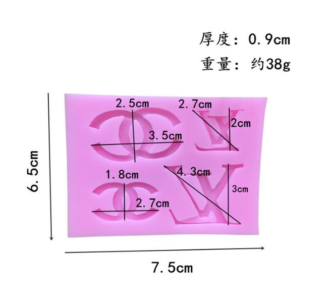 Khuôn Silicon Hoa Nổi 4D Logo Chanel Vl