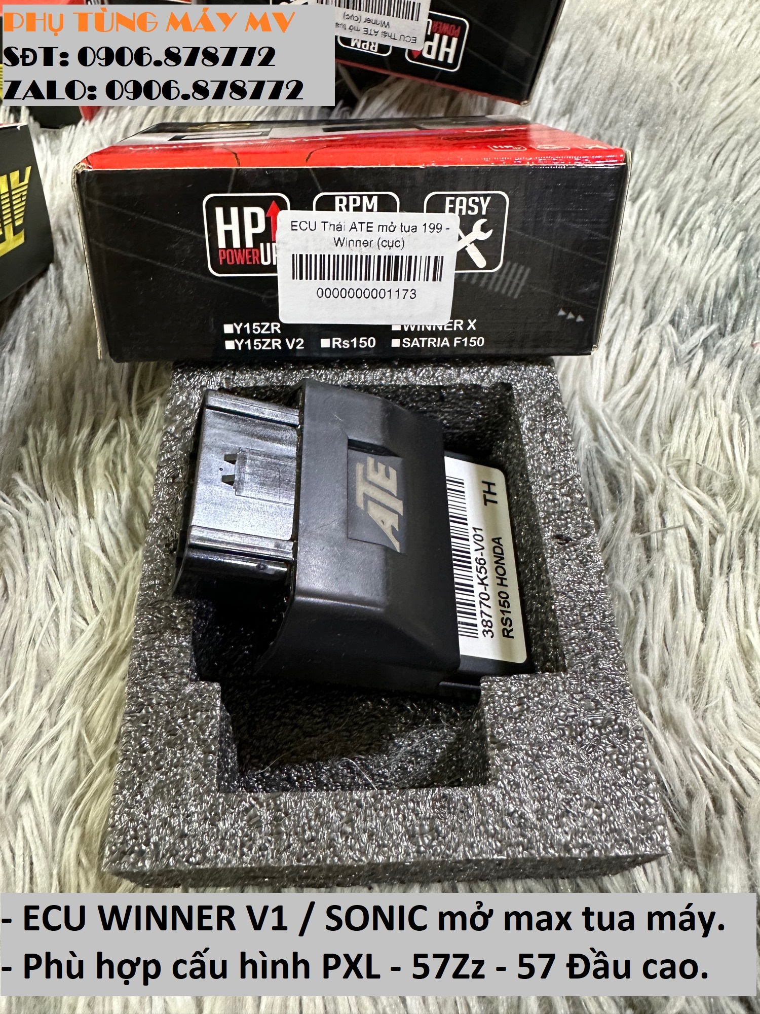 Ecu ATE mở max tua dành cho xe Ex150/Winner