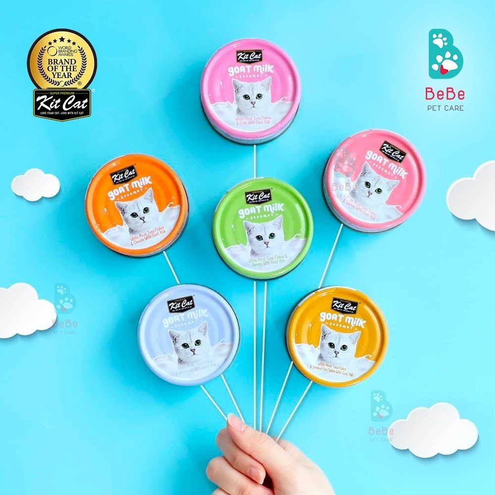 [Combo 10 - 12 Lon] Pate KITCAT SỮA DÊ Nhiều Vị Cho Mèo Mọi Lứa Tuổi
